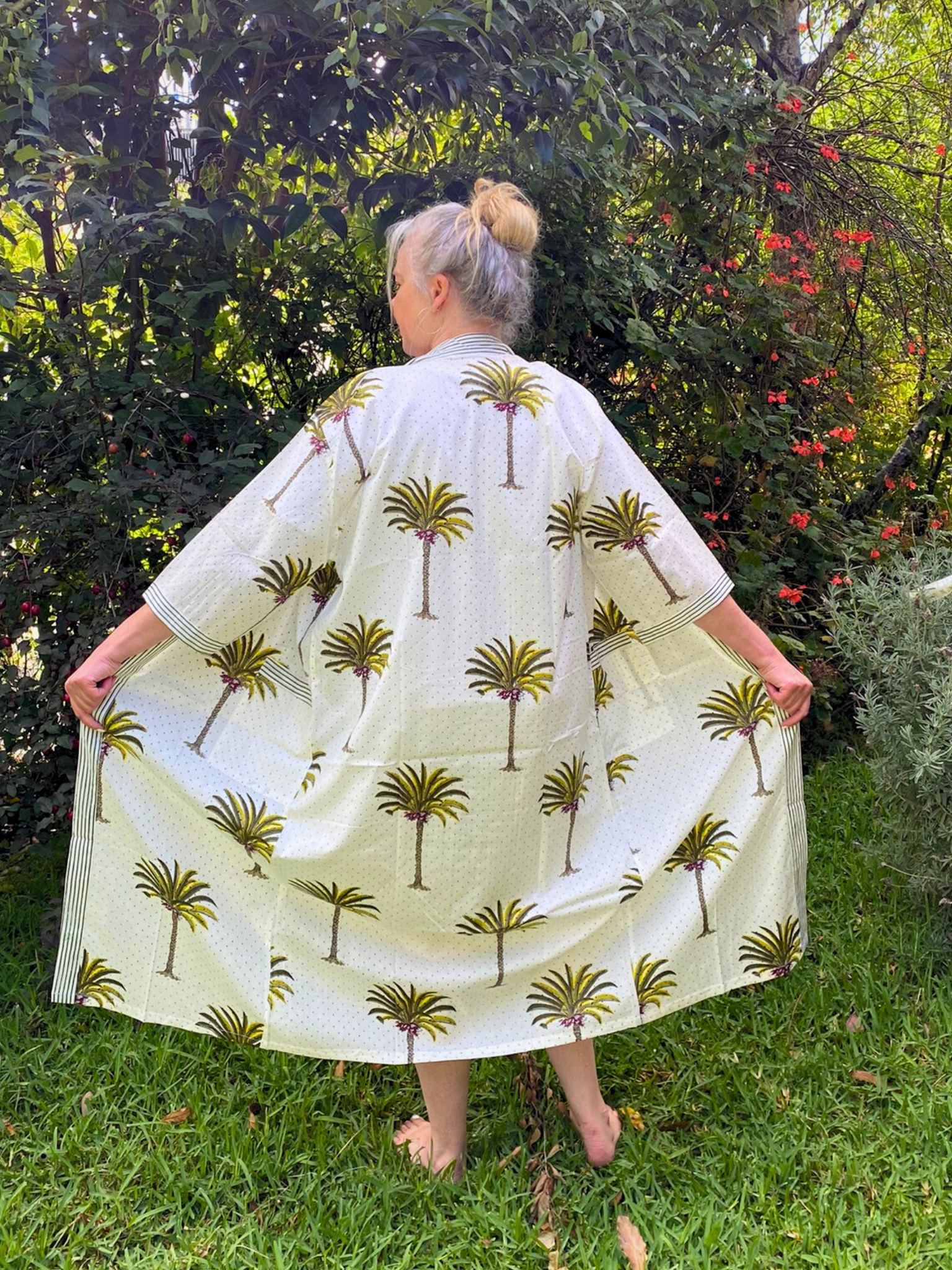 Palm Paradise - Handmade Kimono