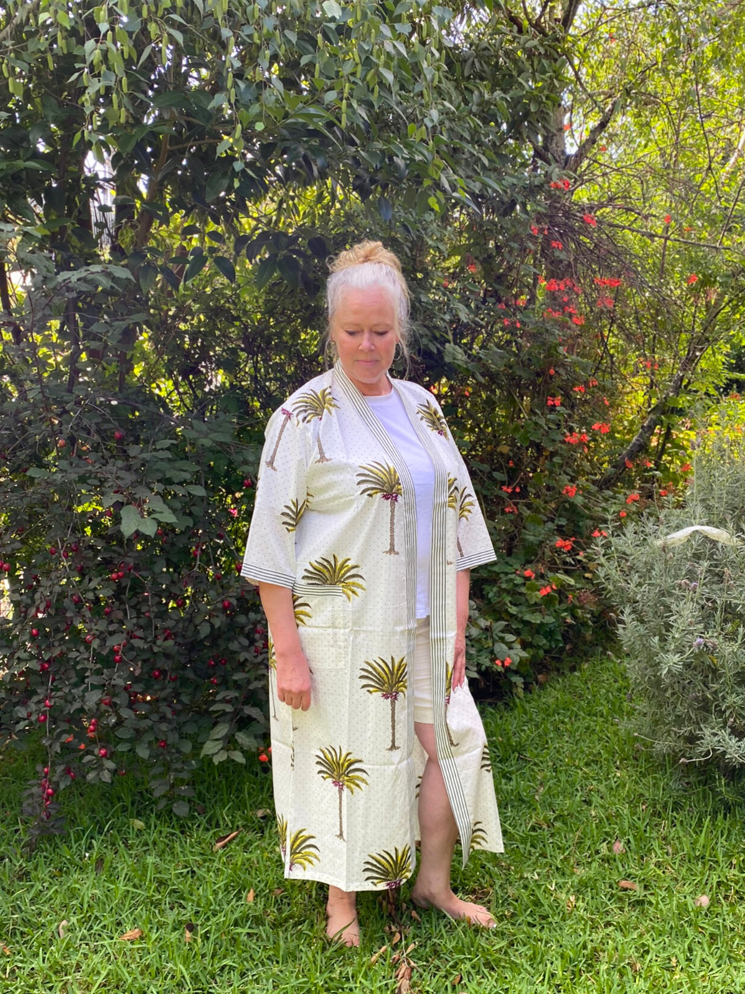 Palm Paradise - Handmade Kimono